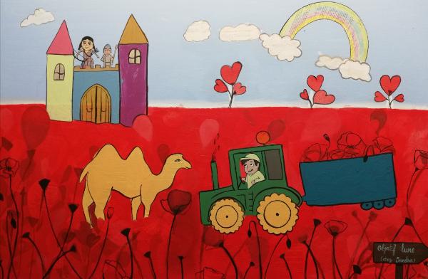 Atelier de fresque participative — Le voyage des mots, St Avaugourd de Landes (6)