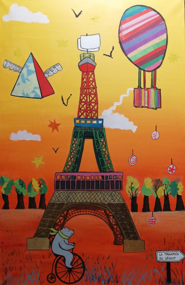 Atelier de fresque participative — Le voyage des mots, St Avaugourd de Landes (7)