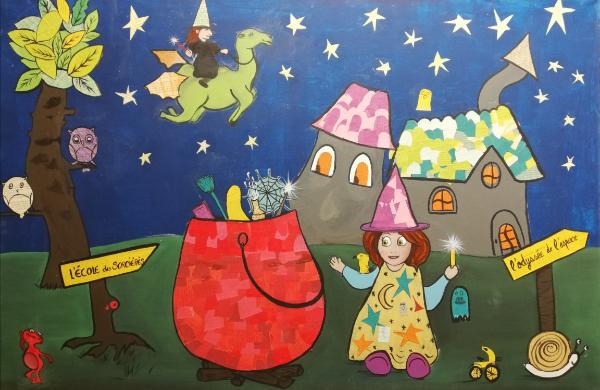 Atelier de fresque participative — Le voyage des mots, St Avaugourd de Landes (8)