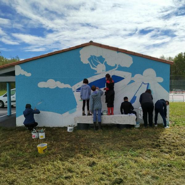 Atelier de fresque participative — L'étang des Brosses, La Merlatière (1)