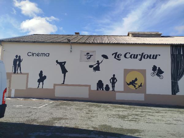 Silhouettes peintes, cinéma Le Carfour, Aubigny-les-Clouzeaux