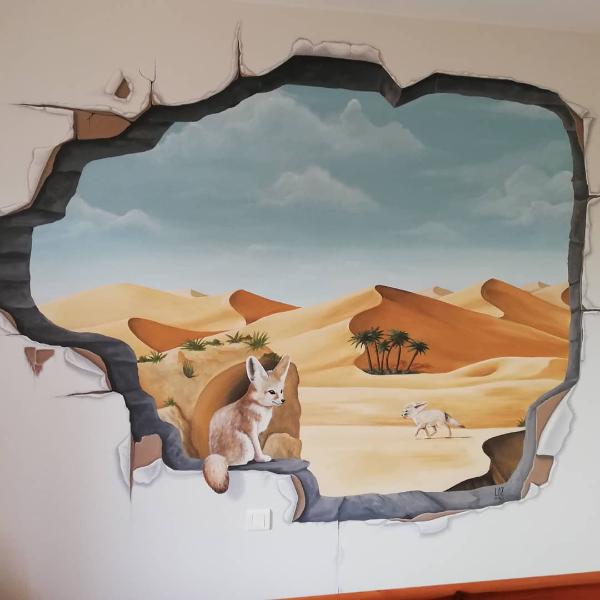 Décor peint de chambre d'enfant